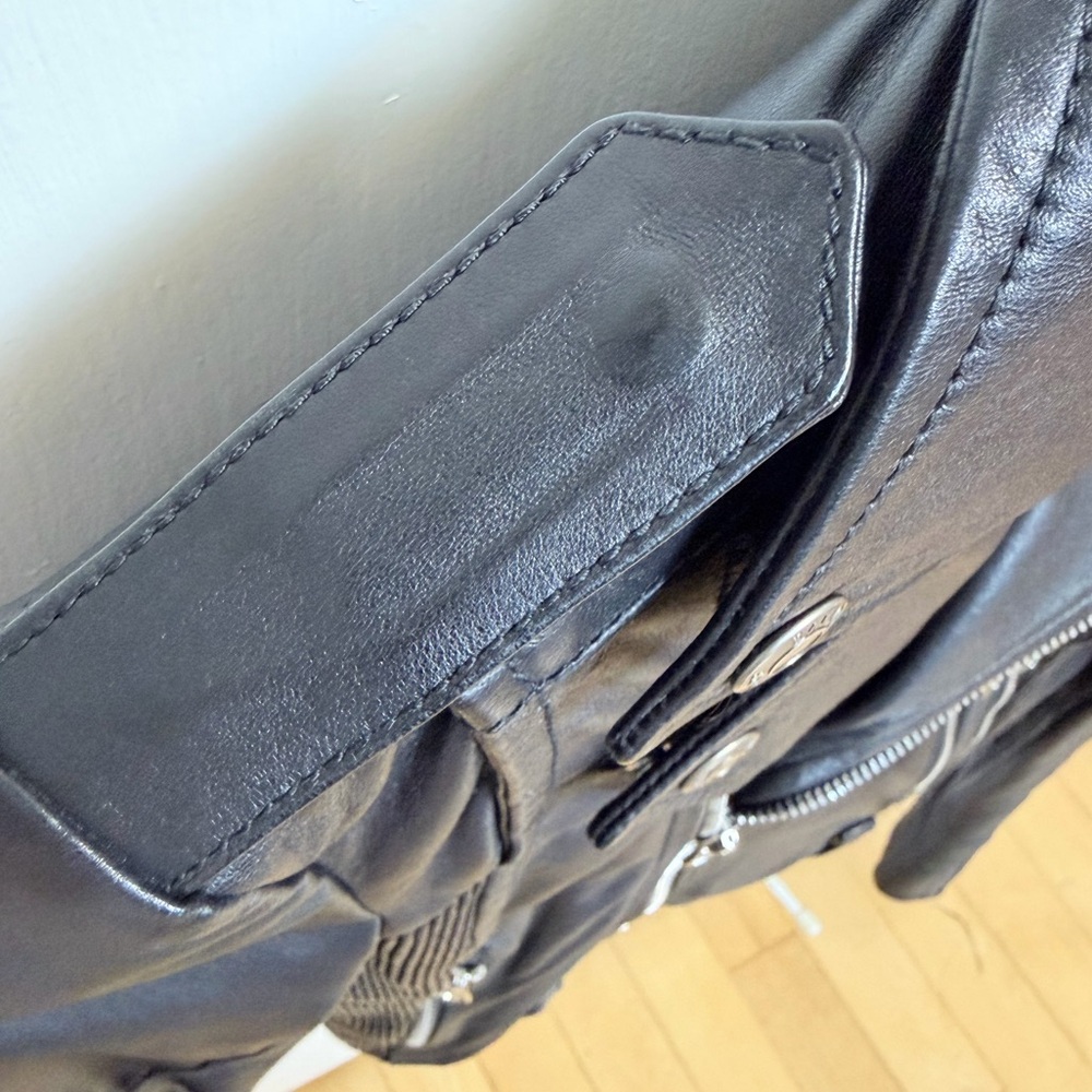 Pierre Balmain Leather Biker Jacket - Picture 9 of 15